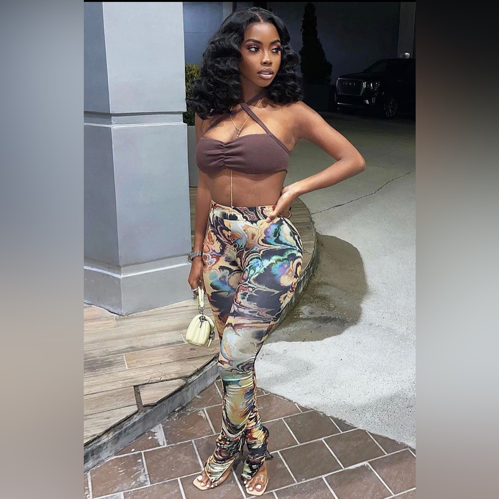 Fashion Nova Size S stretchy multicolor pants ✨ - Picture 3 of 7